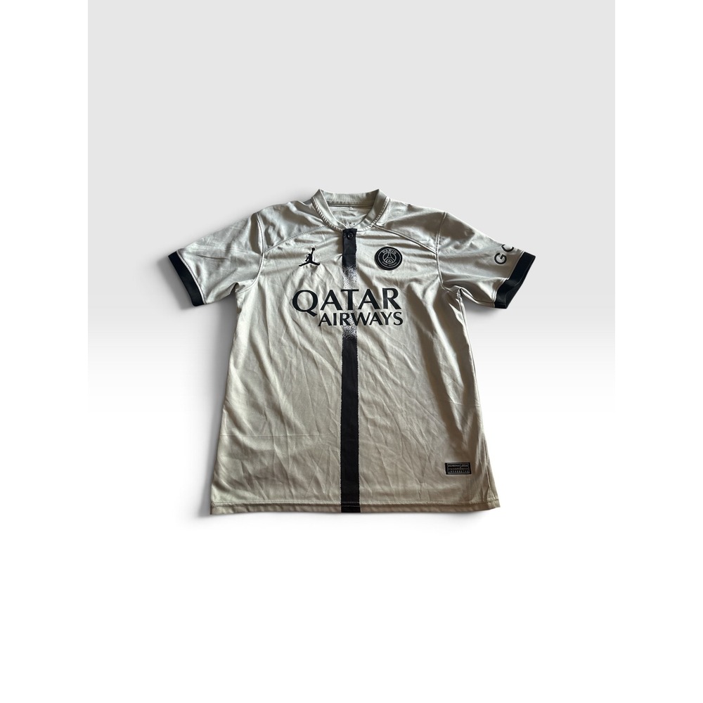 Jordan PSG 2022-23 Away Jersey Grey Black Qatar Airways Nunez 28 Youth Size 28